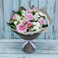 Букет цветов из:  Герберы, Альстромерии и Хризантемы #REPLACE_PRED# Журавской