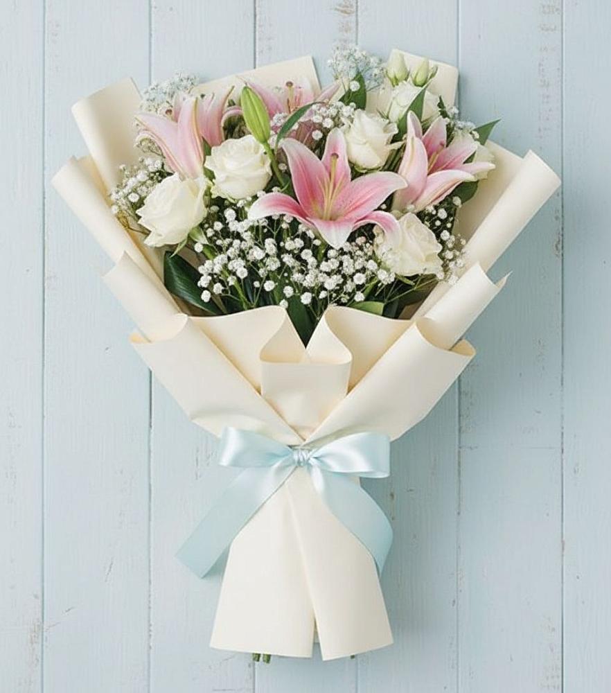 Букет цветов из: Лилии в Журавской