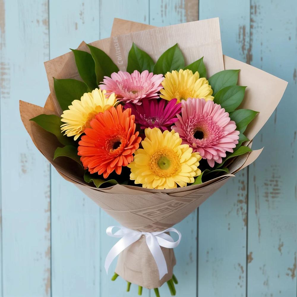 Букет цветов из: Герберы в Журавской