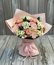 Букет цветов из:  Гвоздики, Розы и Хризантемы в Журавской