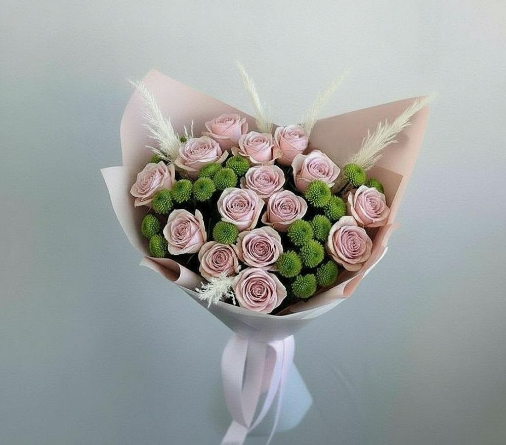 Букет цветов из: Розы и Хризантемы в Журавской