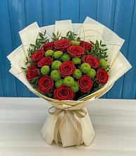 Букет цветов из:  Розы и Хризантемы #REPLACE_PRED# Журавской